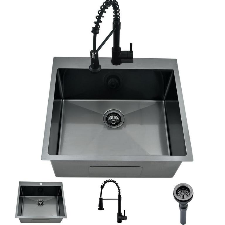 WMXQX 25IN BLACK UTILITY SINK