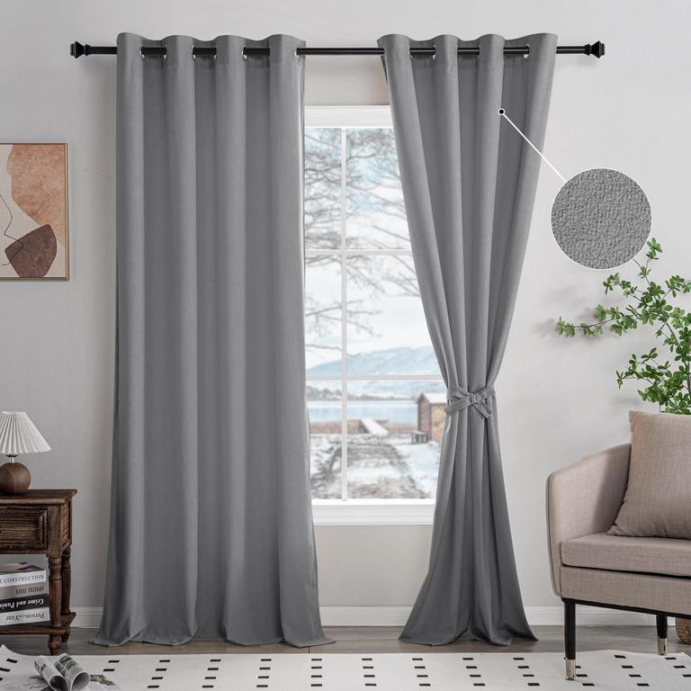 HIASAN 52IN X 108IN CURTAINS 2PK