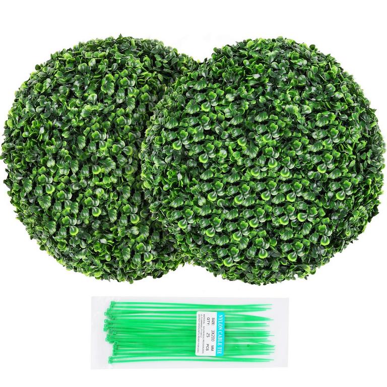 QIAOKAIYAN 15IN FAUX TOPIARY BALLS