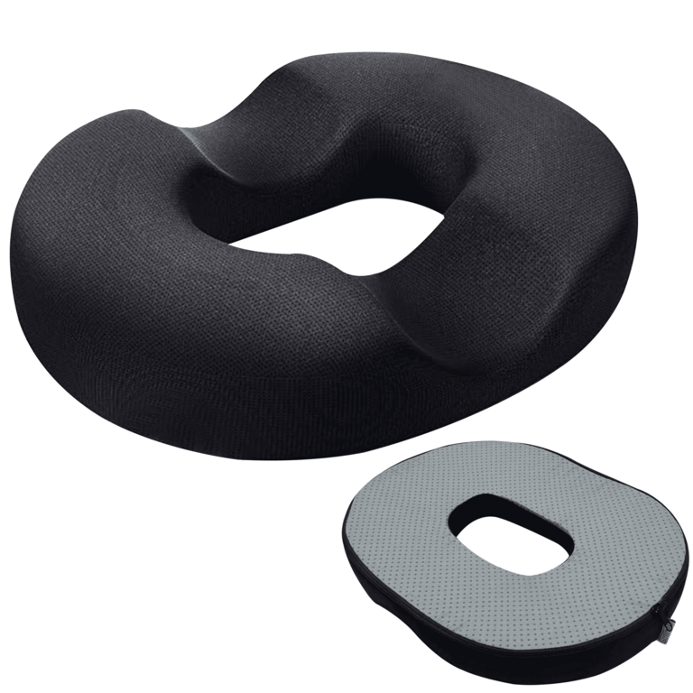 STRLINEN BLACK DONUT SEAT CUSHION