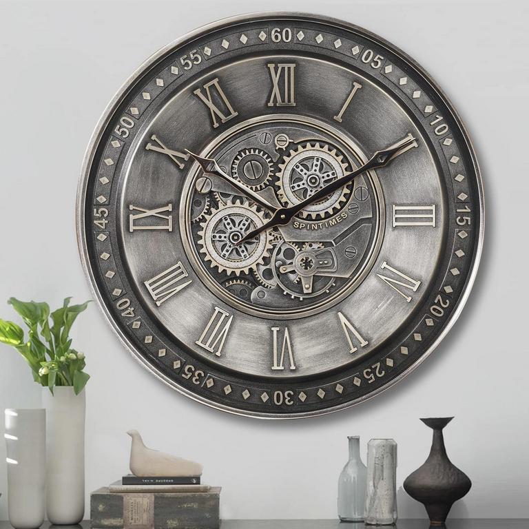 CLXEAST 24IN GEAR WALL CLOCK