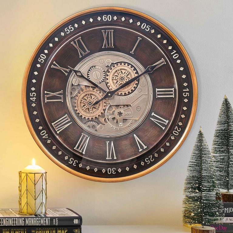 CLXEAST 24IN GEAR WALL CLOCK