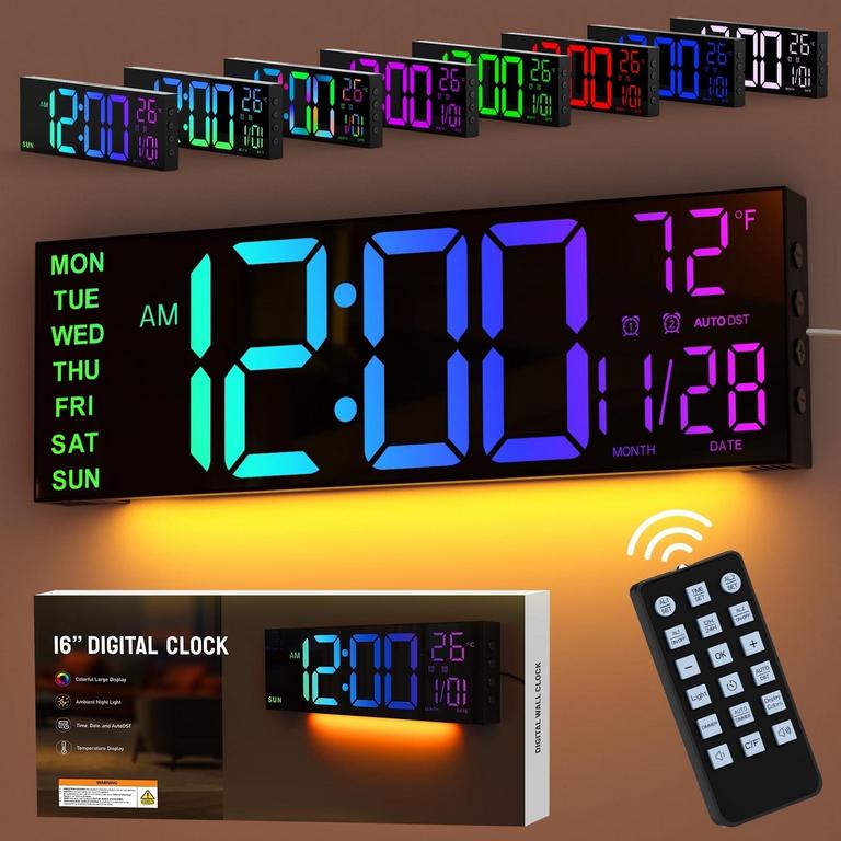 MPOW 16IN DIGITAL WALL CLOCK