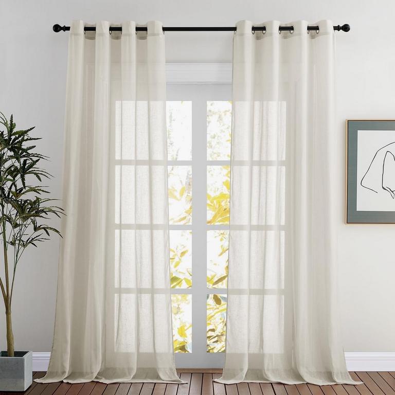 NICETOWN SHEER CURTAINS 90IN X 52IN 2PK