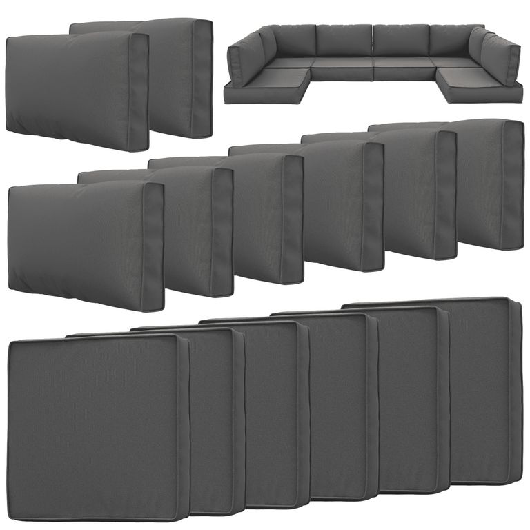 SNUBBULL 14PC PATIO CUSHION COVER SET