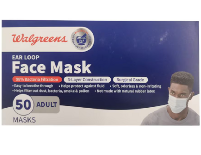 20 WALGREENS 50PK EAR LOOP MASKS