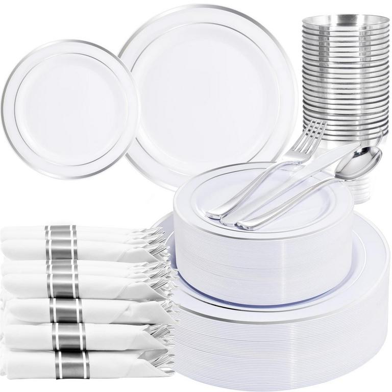 WELLIFE 210PC SILVER DINNERWARE SET