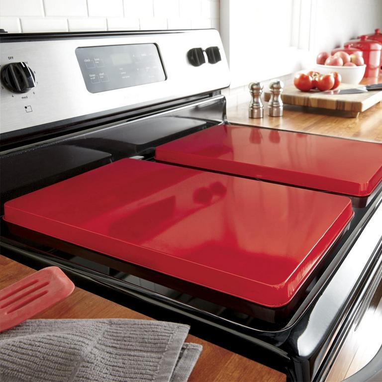MONTGOMERY WARD RED BURNER COVER SET