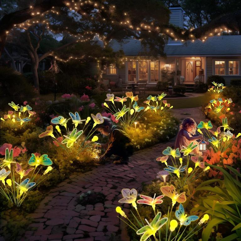 RIGIDBEAM SOLAR GARDEN LIGHTS 4PK
