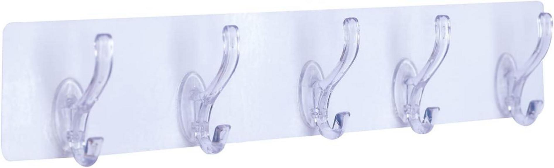 HD ADHESIVE WALL HOOKS - 5 HOOKS