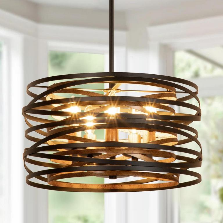 DINGLILIGHTING 15.75IN DRUM CHANDELIER