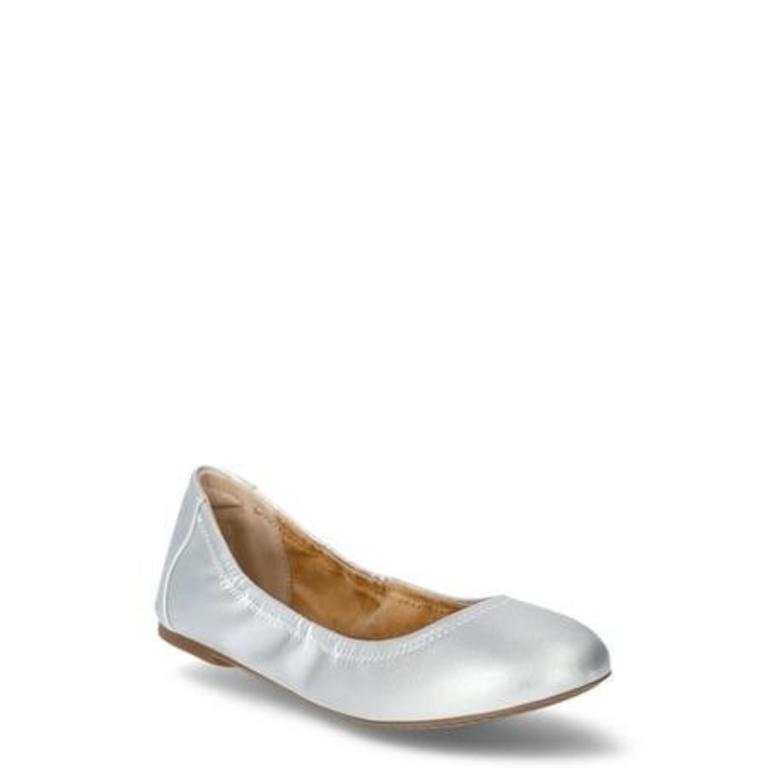 TIME AND TRU WOMENS SCRUNCH BALLET FLATS SZ6.5