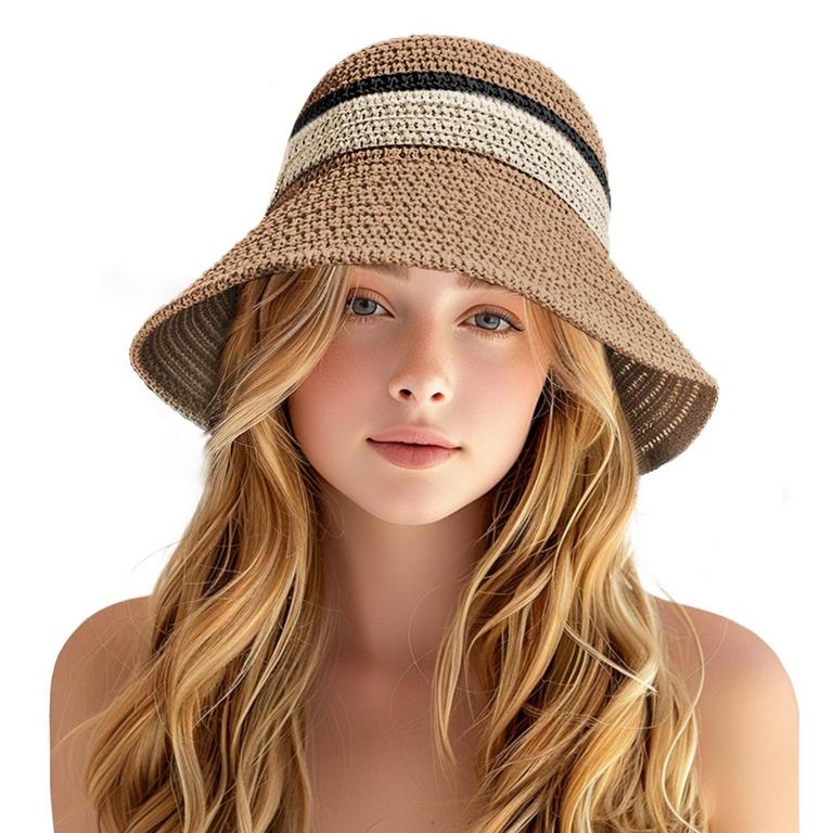 WHITELEOPARD WIDE STRAW HAT