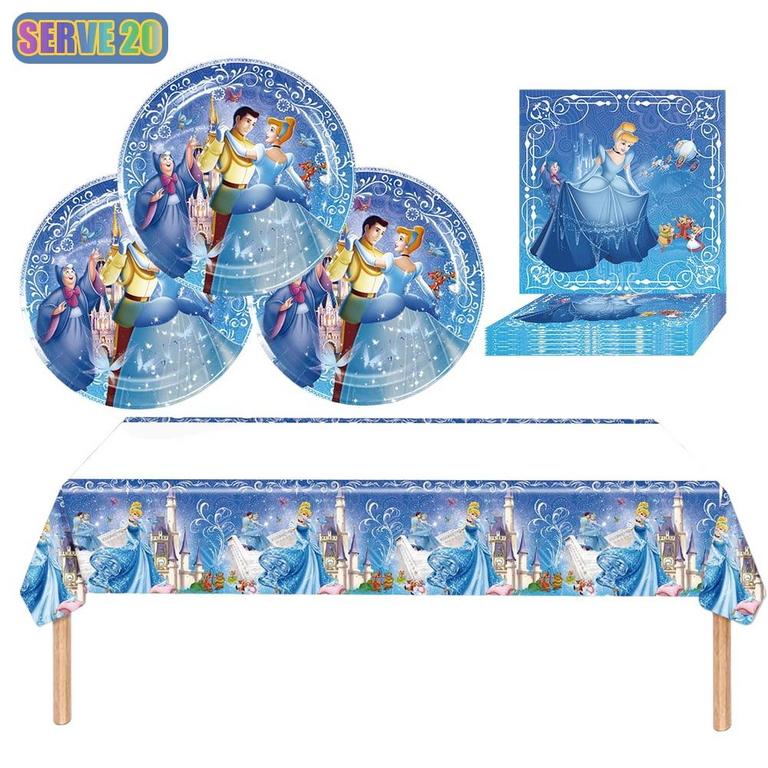 MSJEHQI CINDERELLA PARTY TABLEWARE SET