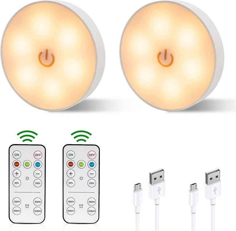2PK LED PUCK LIGHTS