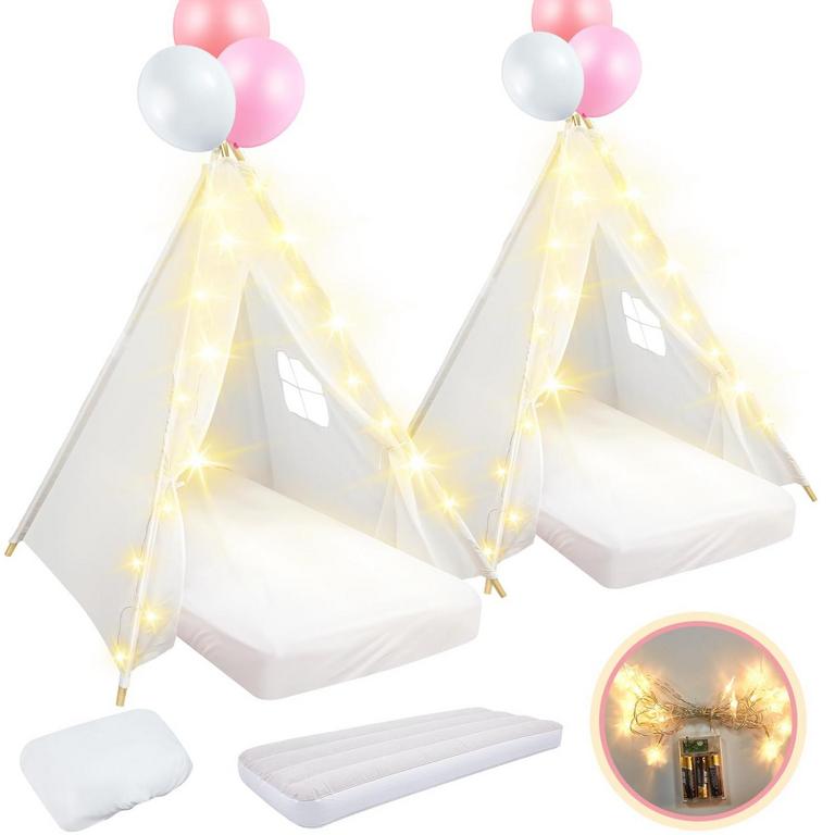 LEMOSAE KIDS TEEPEE TENTS 2PK