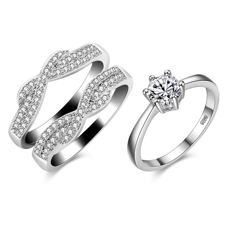 ULOVEIDO WEDDING RING SET SIZE 7