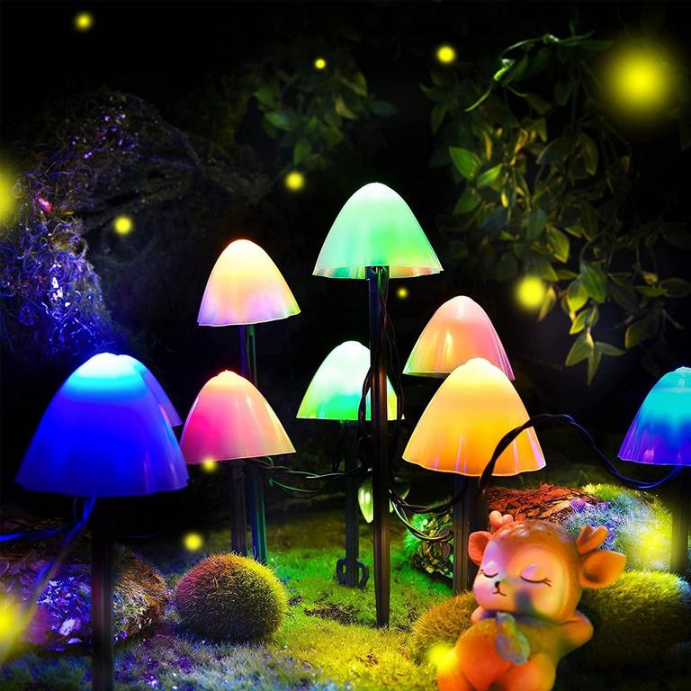 RIROOL MUSHROOM SOLAR LIGHTS 12.5FT