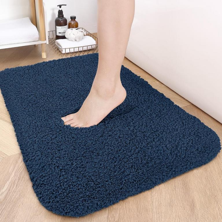 OEAKAY BATH RUG 32IN X 20IN NAVY