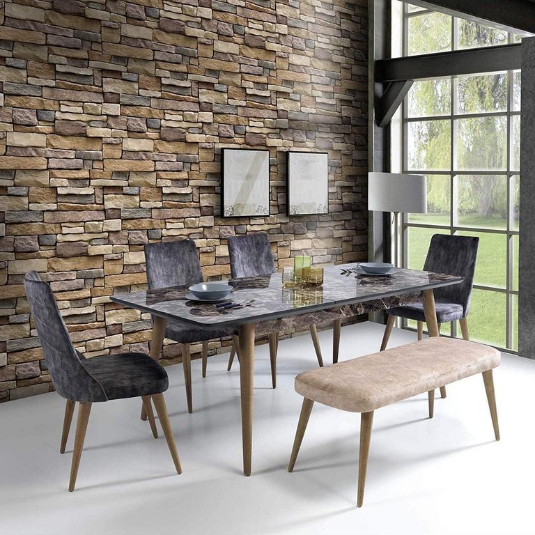 BSHAPPLUS STONE WALLPAPER 17.7IN X 33FT