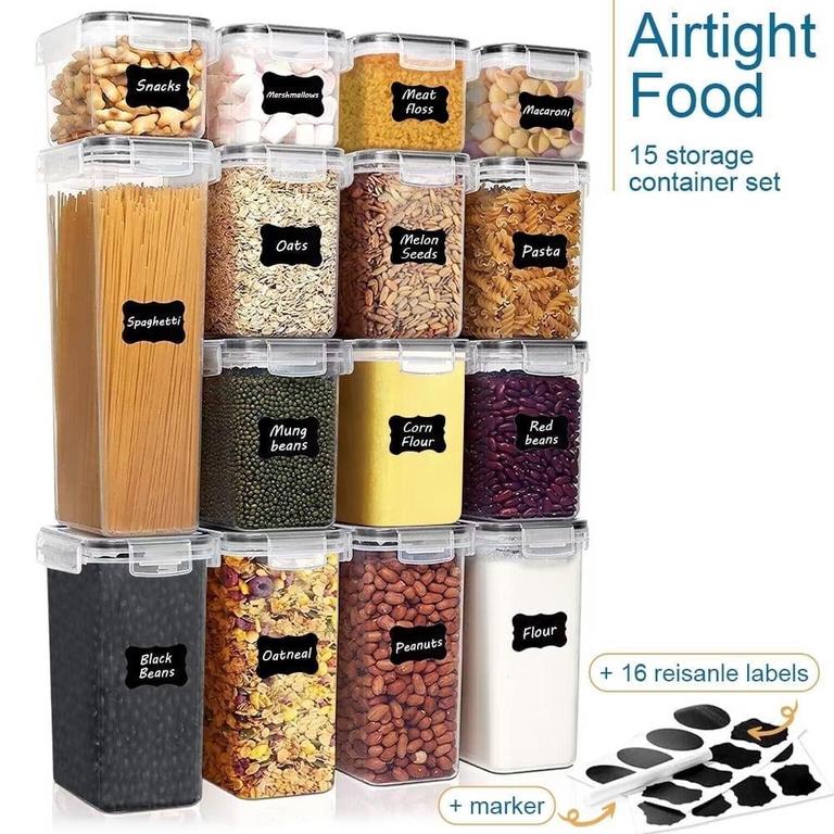 KOSBON 15PK FOOD STORAGE CONTAINERS
