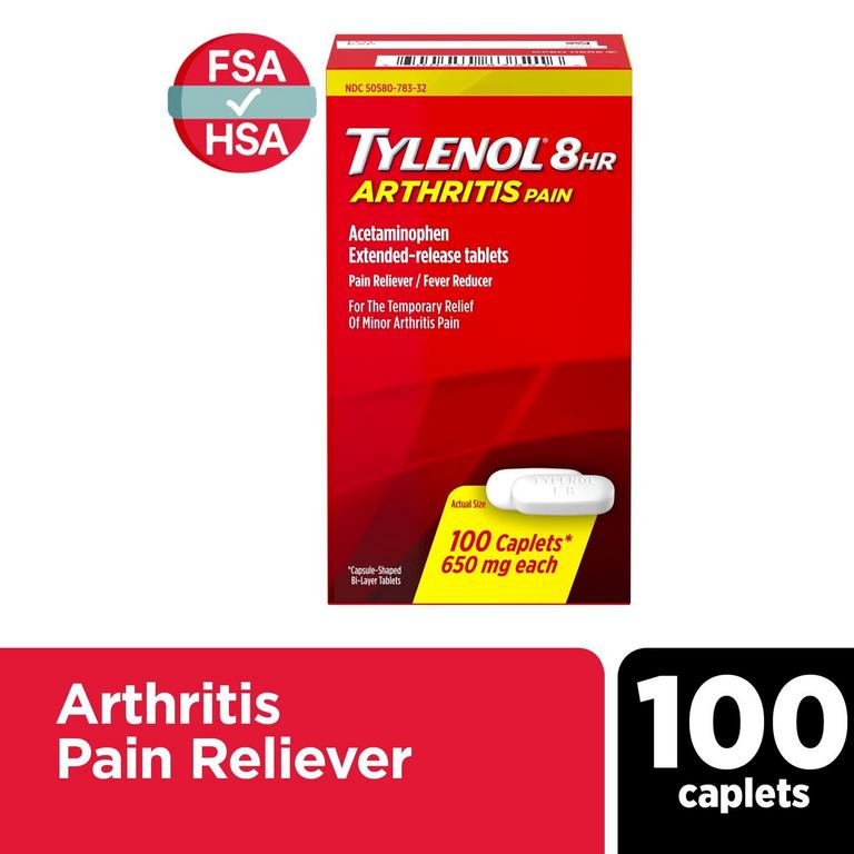 TYLENOL 8HR PAIN CAPLETS 100CT