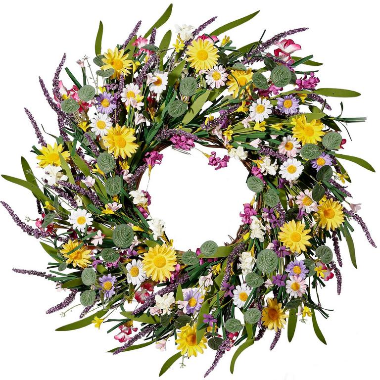 SGGVECY 22IN DAISY WREATH