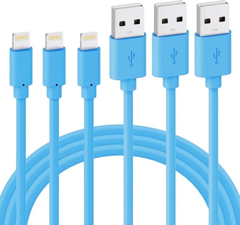 QUNTIS 6FT USB-A TO LIGHTNING CHARGER CORD 3PK