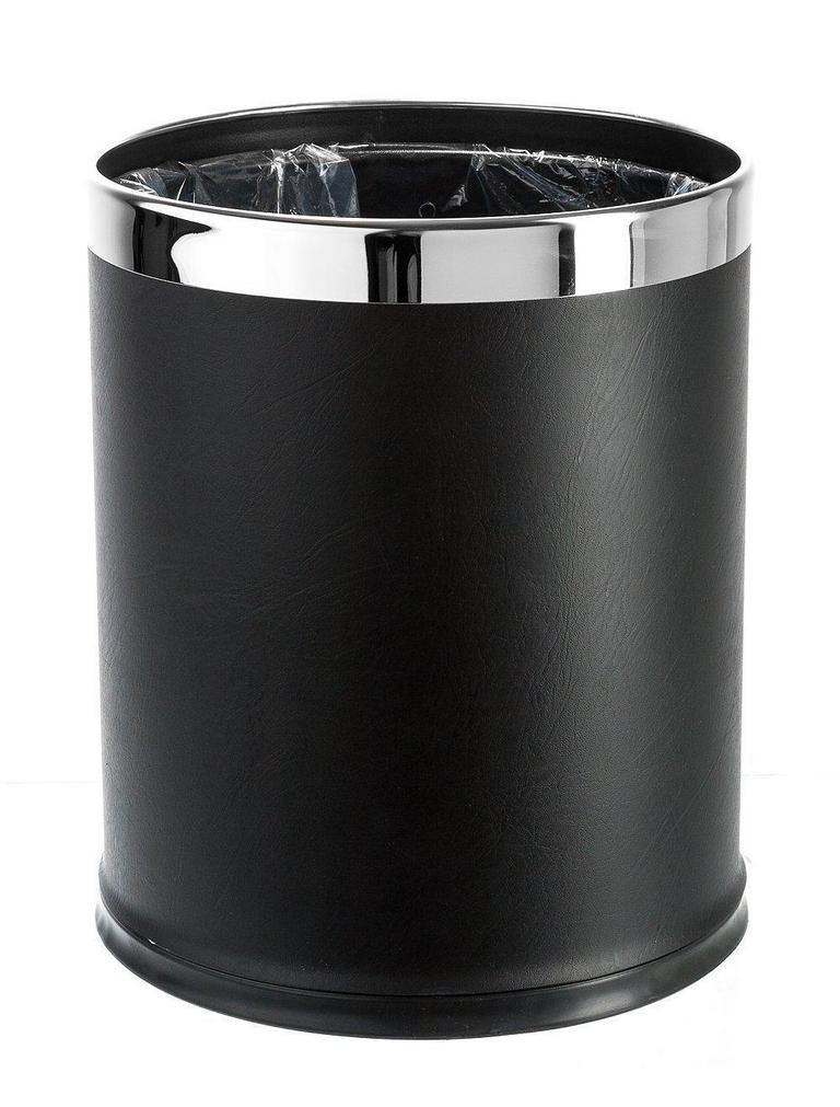 BRELSO INVISI-OVERLAP TRASH CAN BLACK 1.5GAL