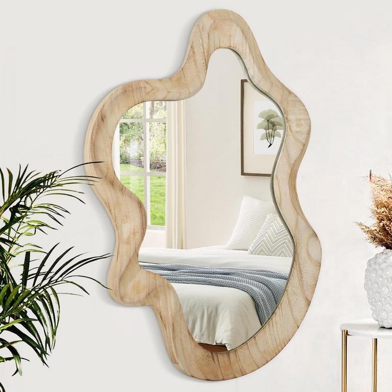 LZUSO WALL MIRROR 22IN X 15IN NATURAL