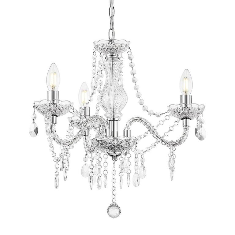 NATYSWAN 3LIGHT CHANDELIER 22IN