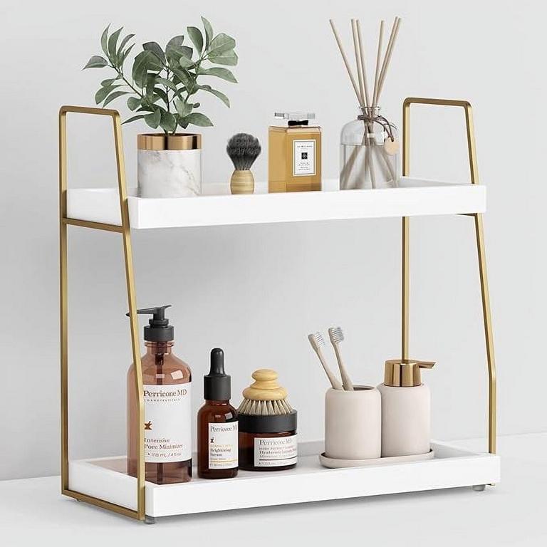 IIVLBUUJ 2 TIER BATHROOM ORGANIZER
