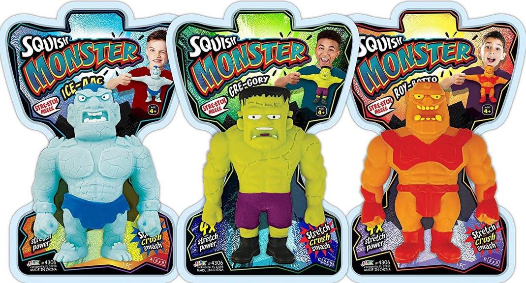 JA-RU SQUISH MONSTERS 3.5IN 3PK