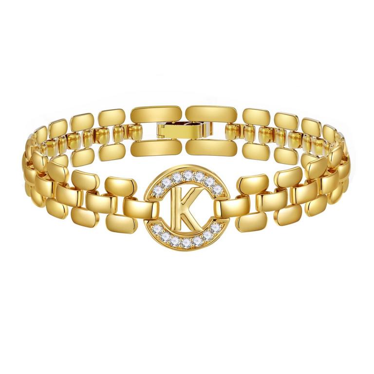 APSVO 14K GOLD INITIAL BRACELET
