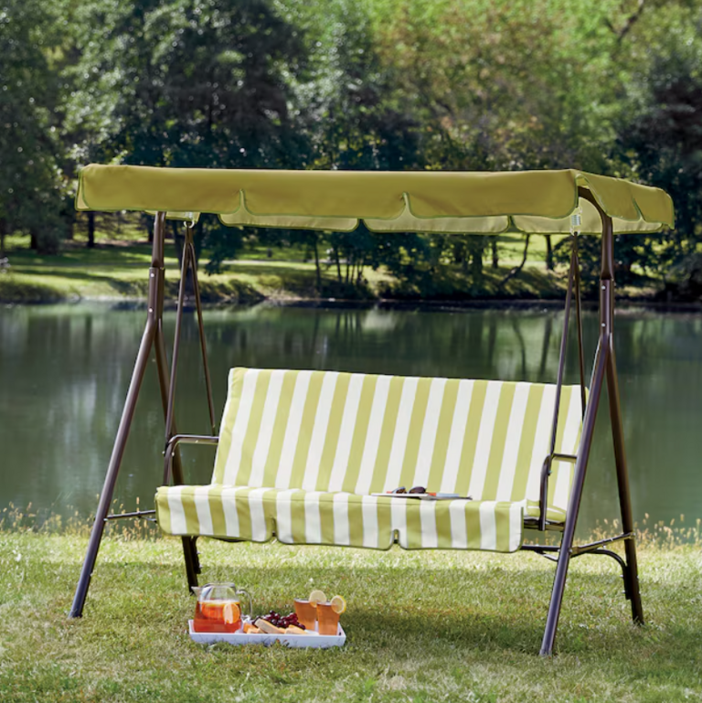 STRIPED LAWN SWING