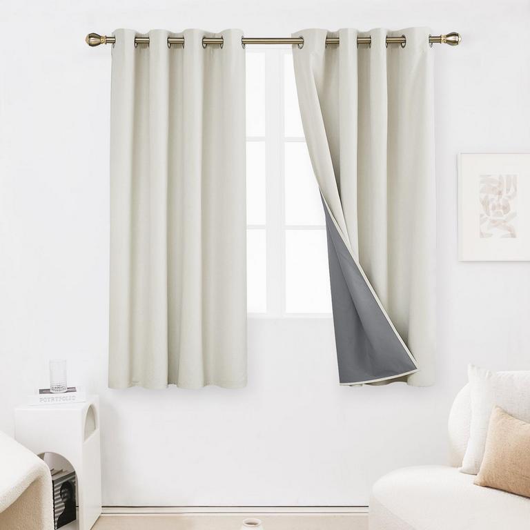 DECONOVO BLACKOUT CURTAINS 52IN X 54IN 2PK