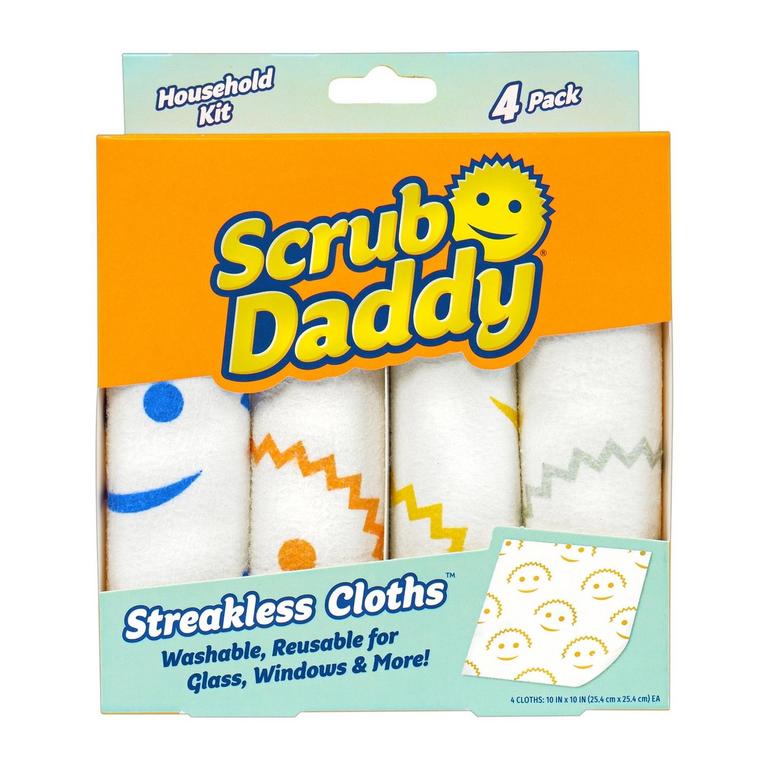 SCRUB DADDY STREAKLESS CLOTHS 4PK