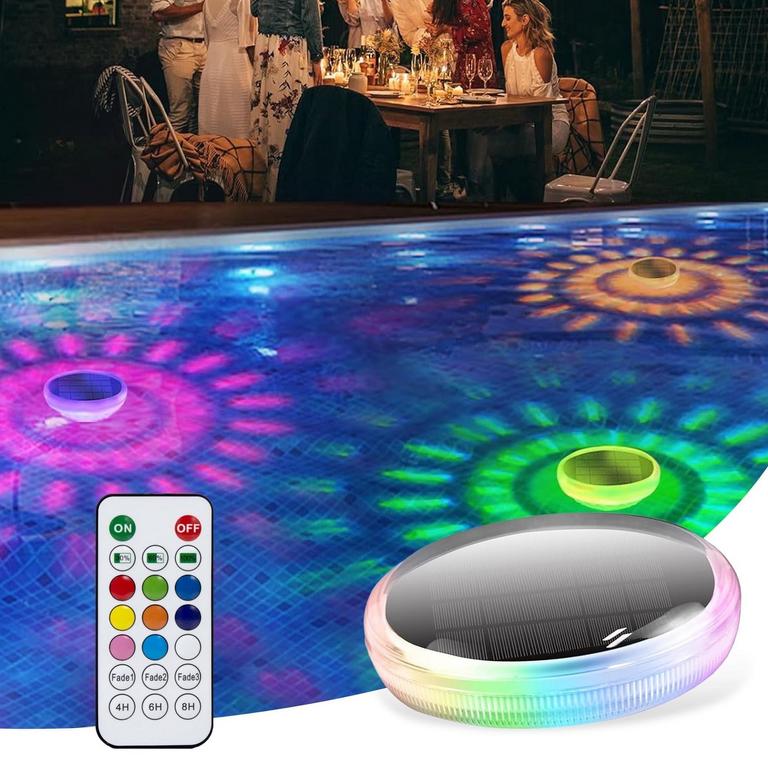 FOCXOIO 2PCS SOLAR POOL LIGHTS