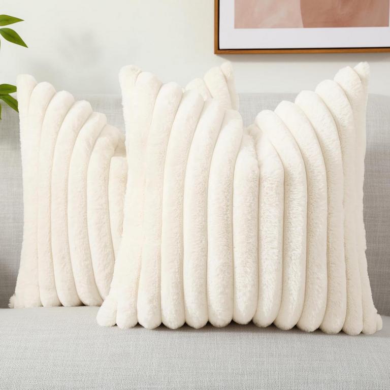 DECORUHOME THROW PILLOW COVERS 20IN 2PK