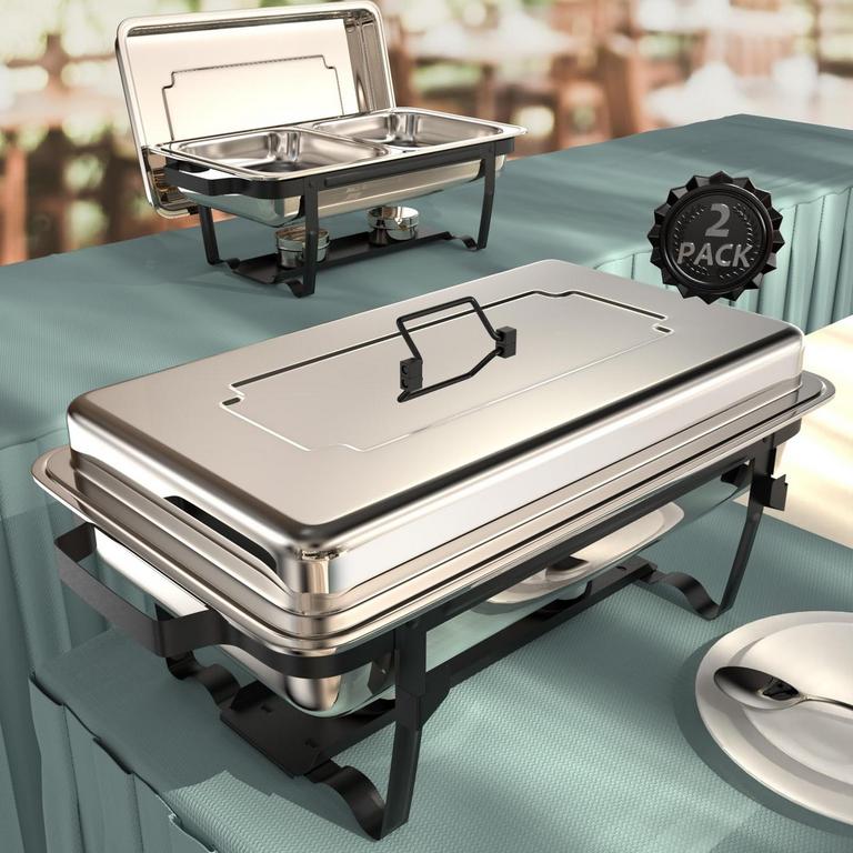 SIFER CHAFING DISHES 9QT 2PK