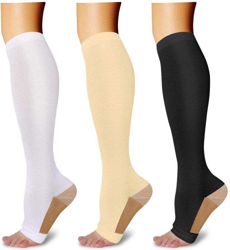 3PK L/XL COMPRESSION SOCKS