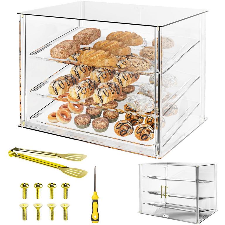 CITYJOY 3-TIER BAKERY DISPLAY CASE
