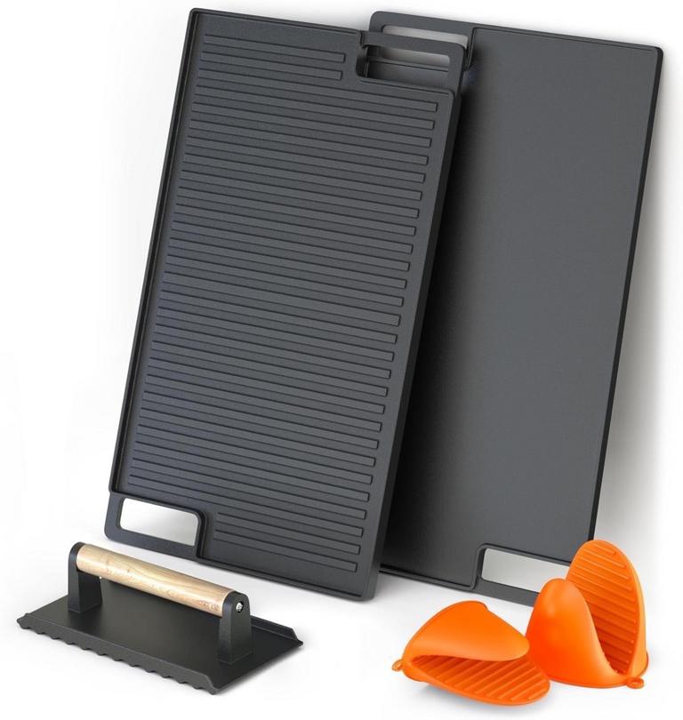 MIBOTE REV CAST IRON GRILL & GRIDDLE