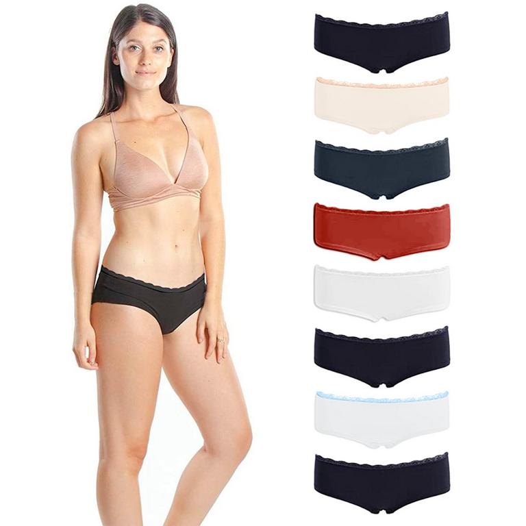 EMPRELLA WOMEN'S SZ L BOYSHORT PANTIES 8PK