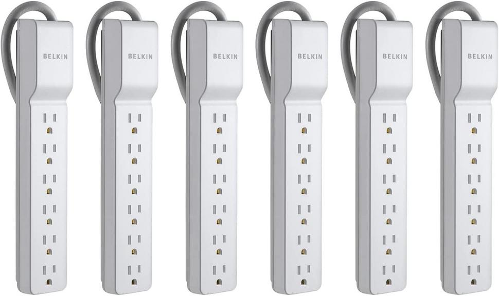 BELKIN 6OUTLET SURGE PROTECTORS 6PK