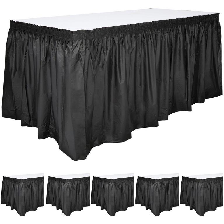 BLUE PANDA 6PK TABLE SKIRTS 29IN X 14FT