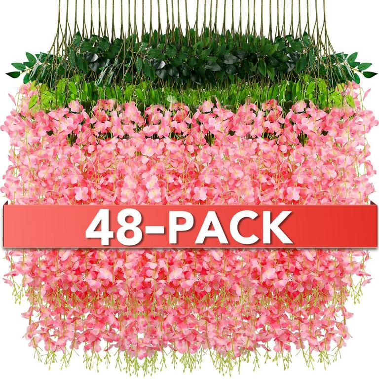 ALOTIKI 3.6FT FAUX WISTERIA FLOWERS 48PK