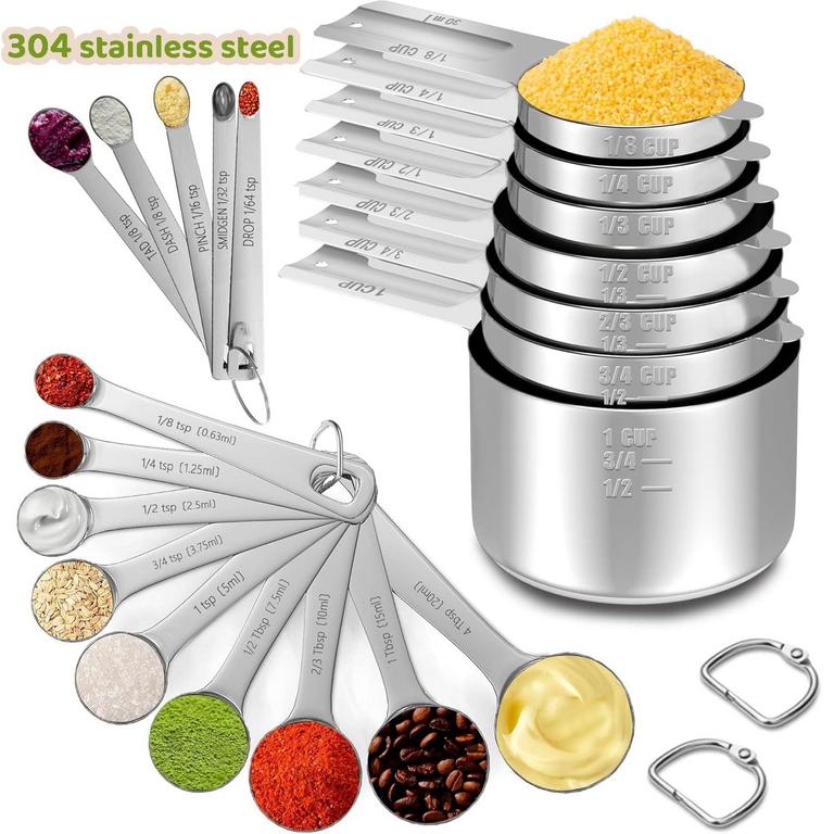 ZFITEI MEASURING CUPS & SPOONS SET