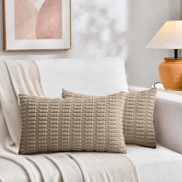 SANMADROLA THROW PILLOW COVERS 20IN X 12IN 2PK