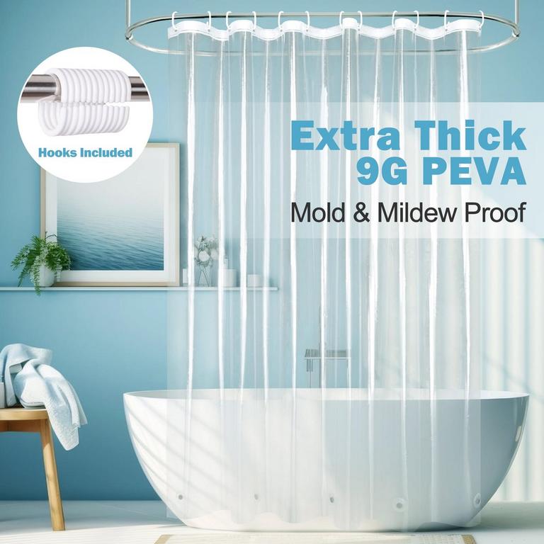 INOSOO CLEAR SHOWER LINER 72IN X 74IN